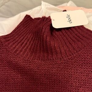 Elodie Burgundy Cowl Neck Sweater